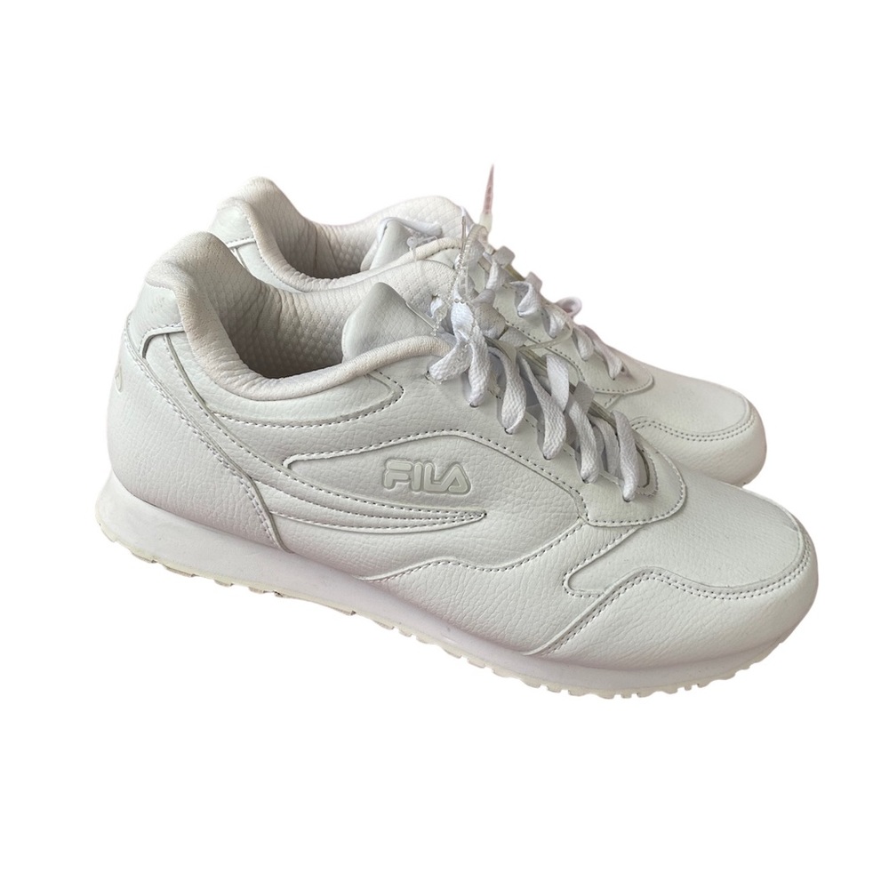 FILA Classico 18 Faux Leather White White Shoes Womens Sneakers 11M